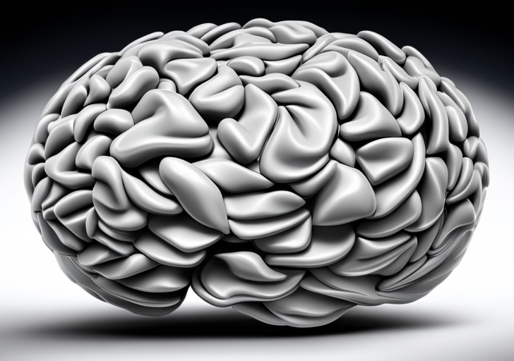 An image featuring a human brain with two hands on each hemisphere, one filled with vibrant colors representing emotions, the other in grayscale symbolizing logic