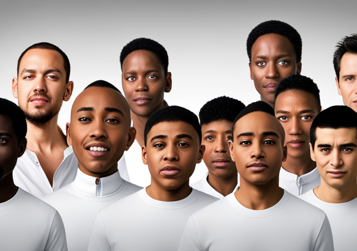 An image featuring six diverse human faces exhibiting primary emotions: happiness, sadness, fear, disgust, surprise, and anger, with each emotion clearly distinguishable
