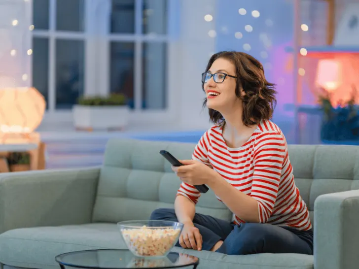 A woman revolutionizing the world from a couch.