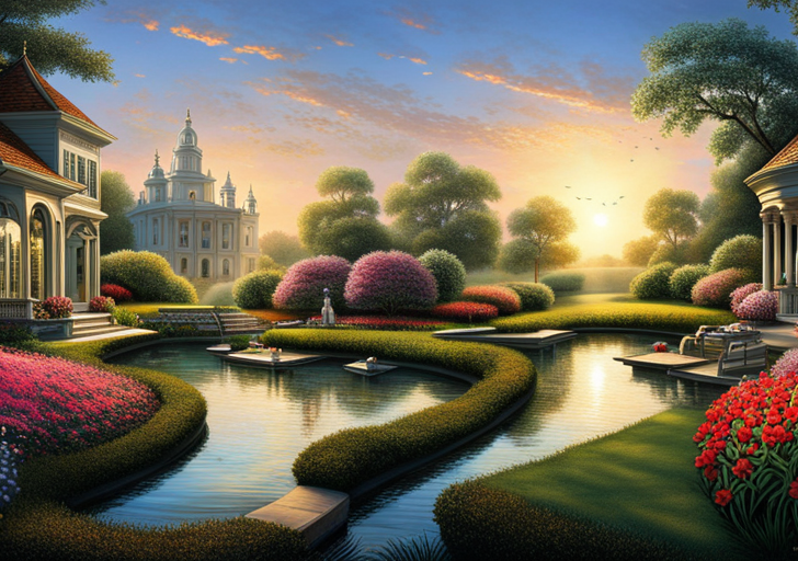 In silhouette, with a vibrant, ethereal dream bubble depicting a lush garden, a successful career, a loving family, and a world at peace, slowly materializing into reality