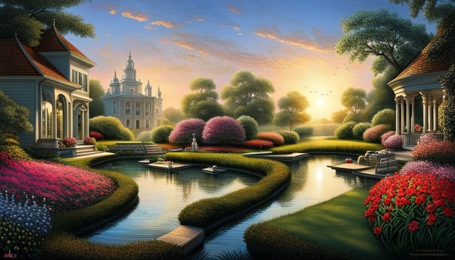 In silhouette, with a vibrant, ethereal dream bubble depicting a lush garden, a successful career, a loving family, and a world at peace, slowly materializing into reality