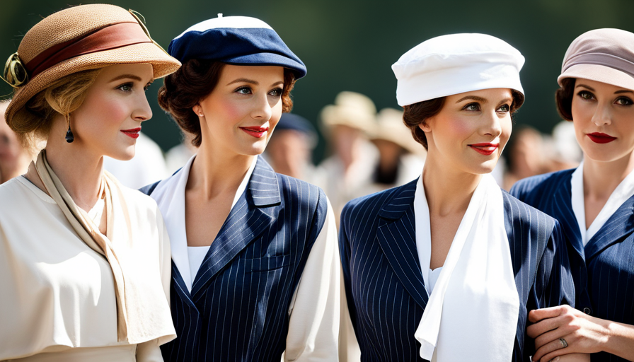1910s American woman transforming into a factory worker, nurse, and suffragette, symbolising the evolution of women's roles during World War I