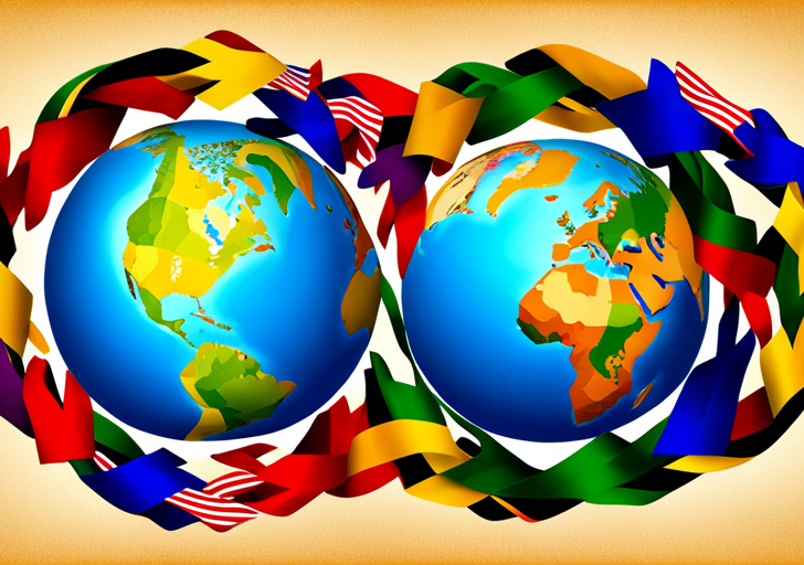 a variety of colorful hands reaching towards a glowing globe, symbolizing unity and diversity