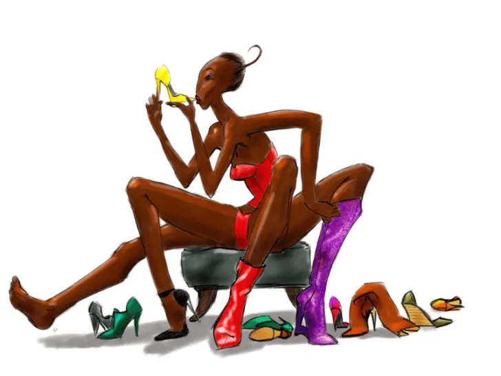 A woman showcasing an array of shoes on her feet while expressing her favorite brand and the reasons behind it.
