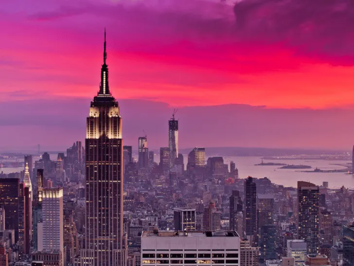 The sky in New York will look like in 100 years.