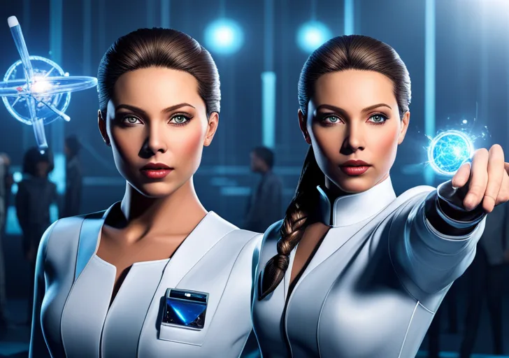 N advanced futuristic laboratory with holographic tools, DNA strands, various human body systems, and a visible eradication of disease symbols like cancer, Alzheimer's, and diabetes