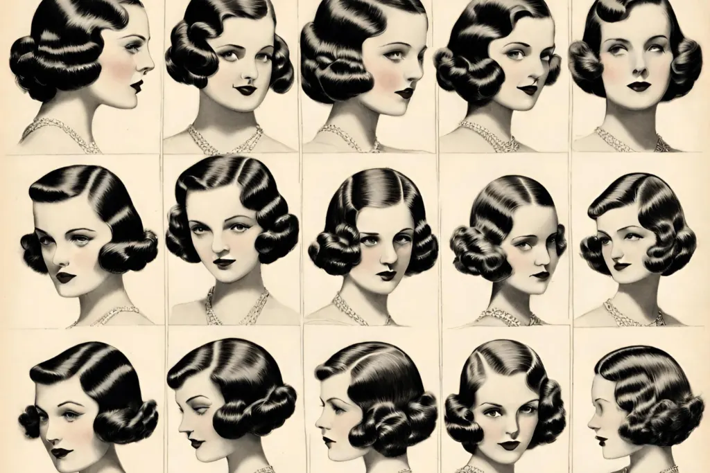 A Black And White Photo Showcasing An Iconic 1930S Hairstyle.